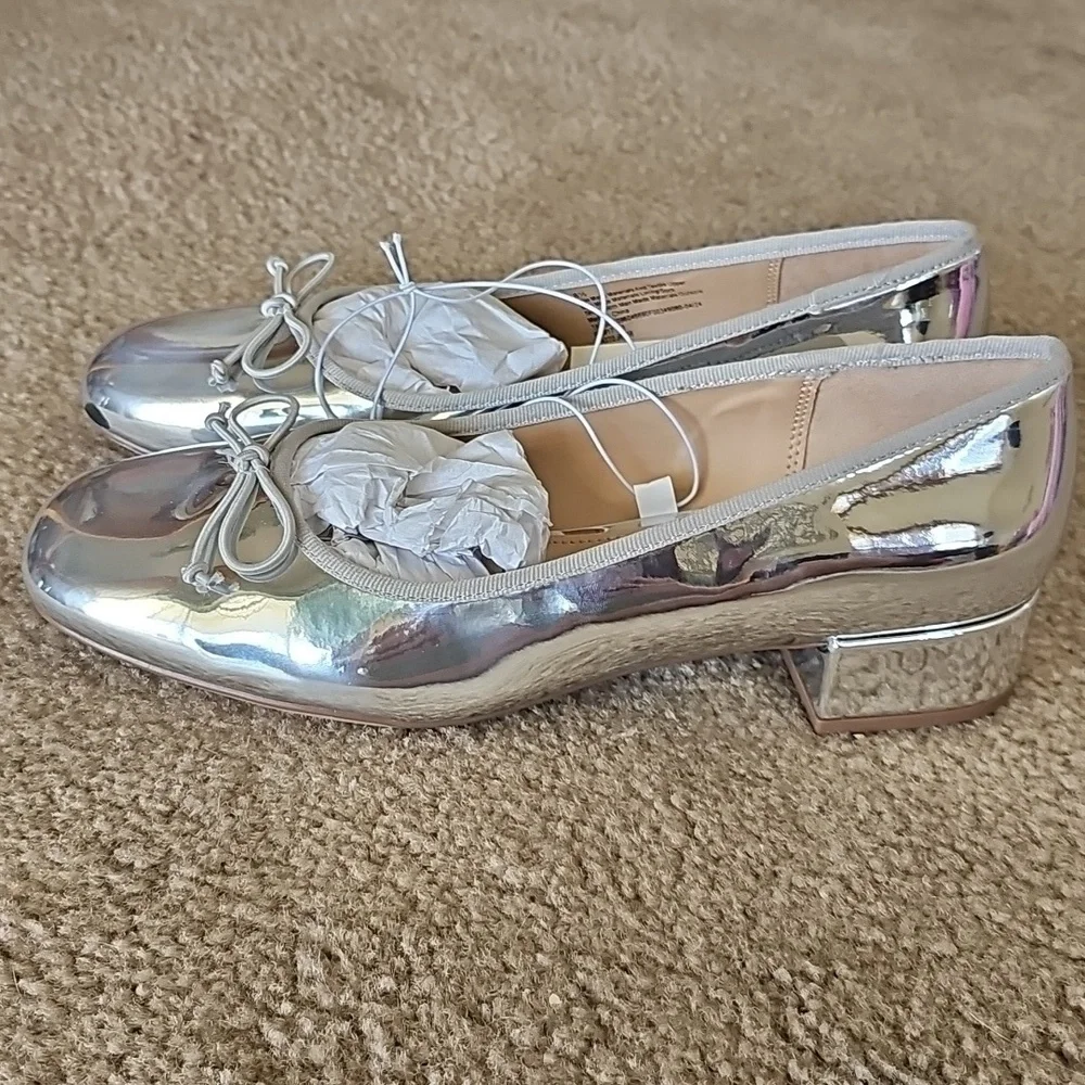 Joy Ballet Pumps Silver Women's Size 8.5